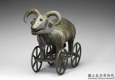 图片[3]-Wheeled-goat zun vessel with gold and silver inlay, Yuan to Ming dynasty, 13th-17th century-China Archive